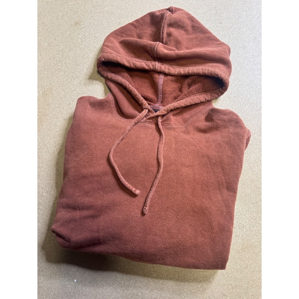 Patagonia P-6 Label French Terry Hoodie‎ Rust Brown Terracotta Mens Small S
